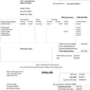 Boston Water Commission bill sample PDF – editable statement for proof of address