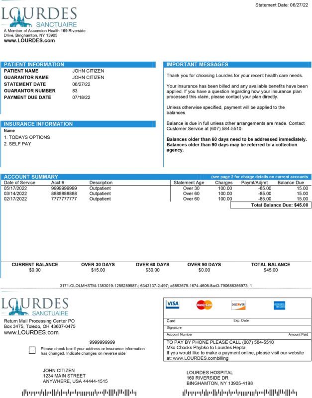 Editable Lourdes Electric Utility Bill Template New York 2025