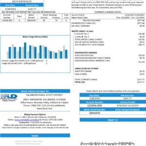 california utility bill template