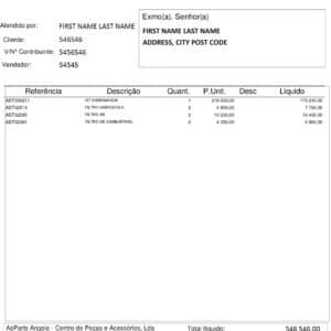 Angola ONEDRIVE fake utility bill template
