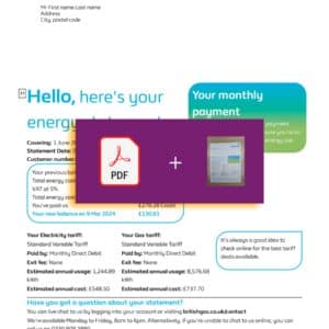 British Gas UK utility bill template