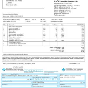 Bosnia and herzegovina Create Fake utility bill