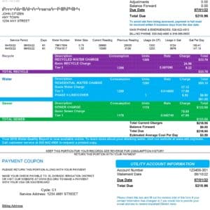 California free utility bill for proof of address