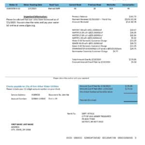 michigan utility bill template