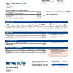Croatia Make utility bill template