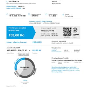 Czech Republic Make utility bill template
