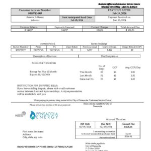 florida utility bill for proof of address