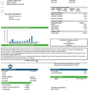 Idaho Boise City of Trees water bill
