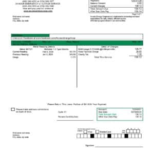 Iowa utility bill template