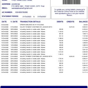 Kenya Fake utility bill