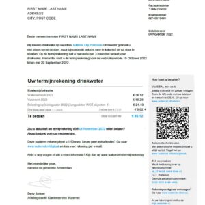 Netherlands fake utility bill for proof of address