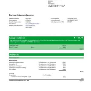 Netherlands fake utility bill for proof of address