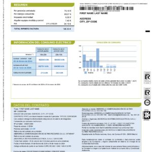 Spain Fake utility bill
