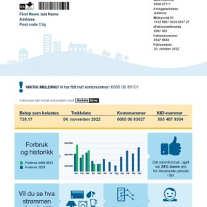 Norway Create Fake utility bill