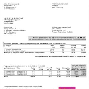 Poland fake utility bill for proof of address