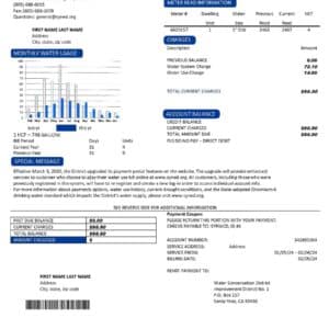 California utility bill