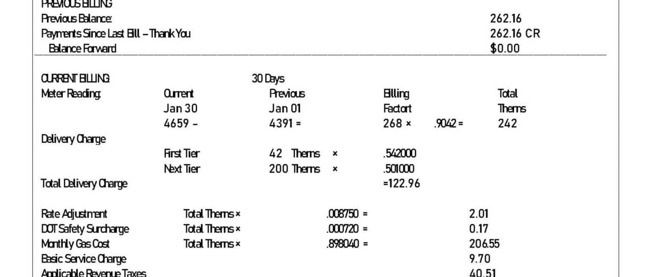 Get proof of residence example