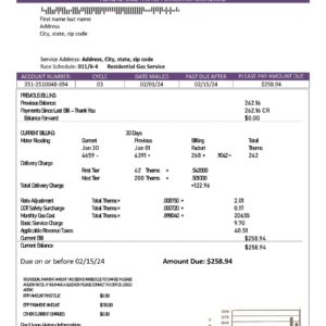 Get proof of residence example