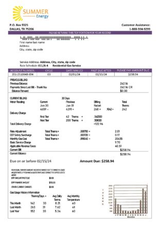 Get proof of residence example