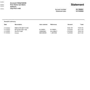 Tanzania utility bill template