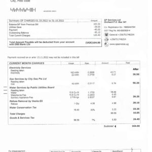 Uganda Fake utility bill