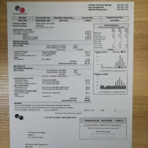 Editable Illinois WPS utility bill template for gas and electric – realistic file sample 2025